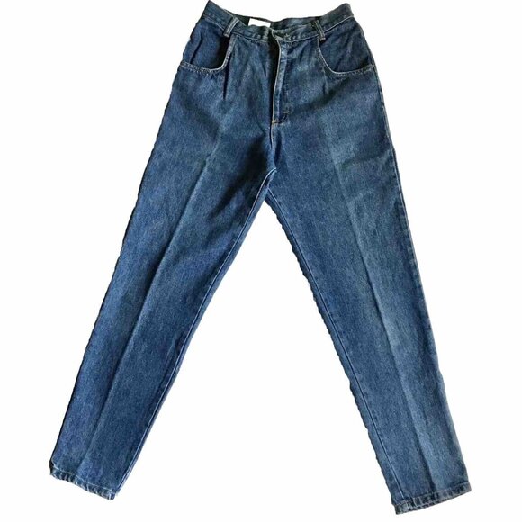 Vintage 80's Cherokee Women's Mom Tapered Jeans Size 11 26Wx28.5L Zipper Pockets - Picture 2 of 9